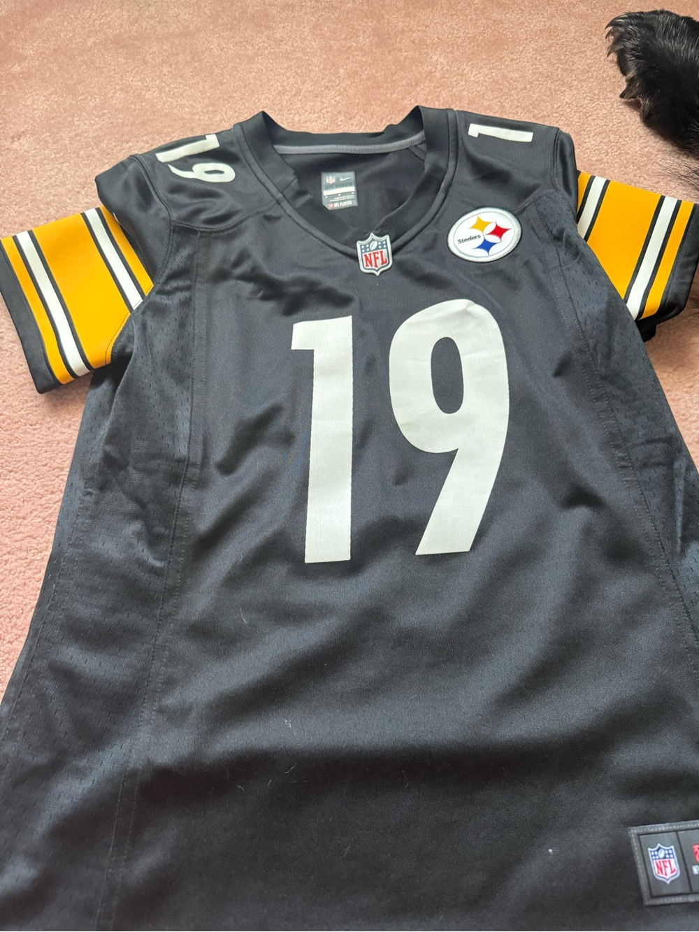 Nike Pittsburgh Steelers #19 Black and Gold Replica Jersey